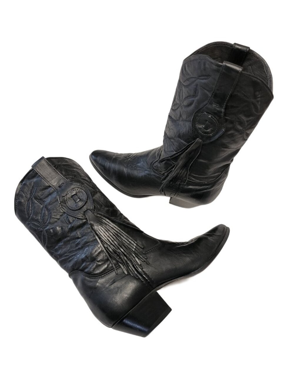 Laredo Pointed Toe Fringe Tassel Western Cowgirl Boots